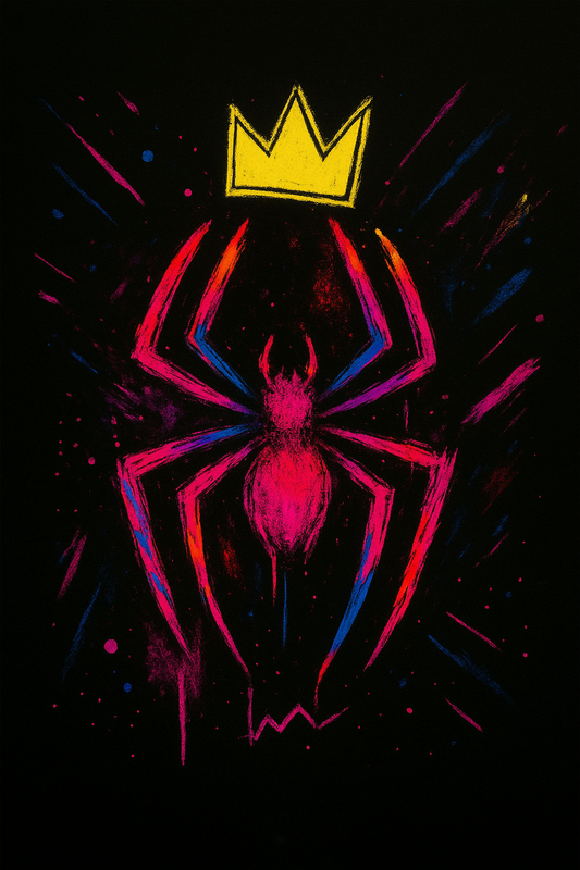 Spider design Black Tee